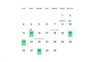 Calendrier de versement intérim 9-12