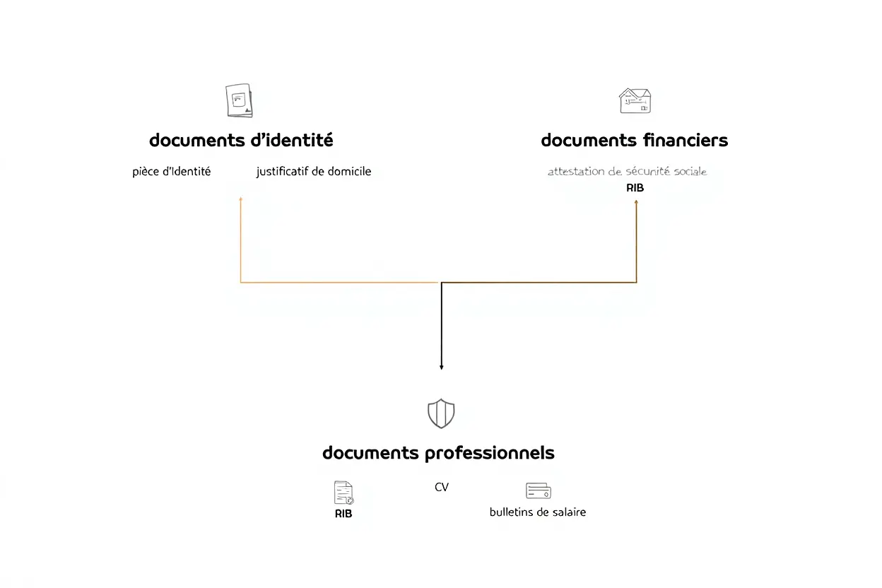 Catégories de documents pour inscription