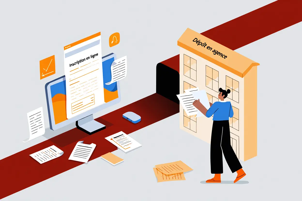 Dépôt en ligne versus dépôt en agence
