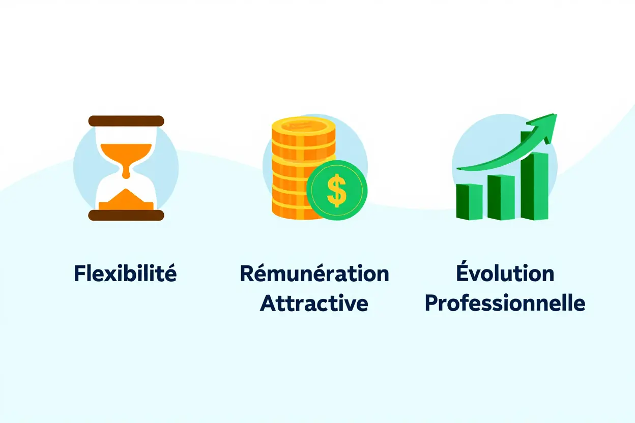 Avantages intérim illustration