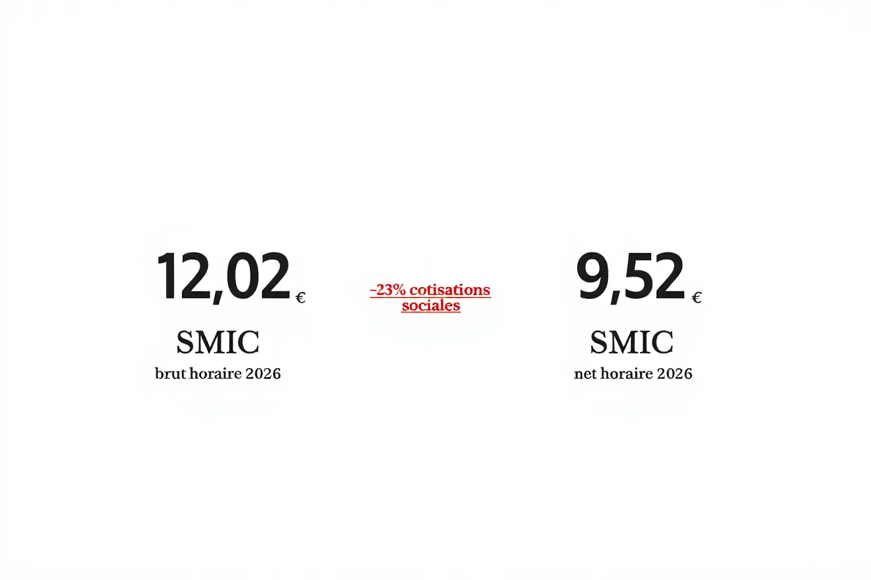 SMIC intérim 2026 brut et net