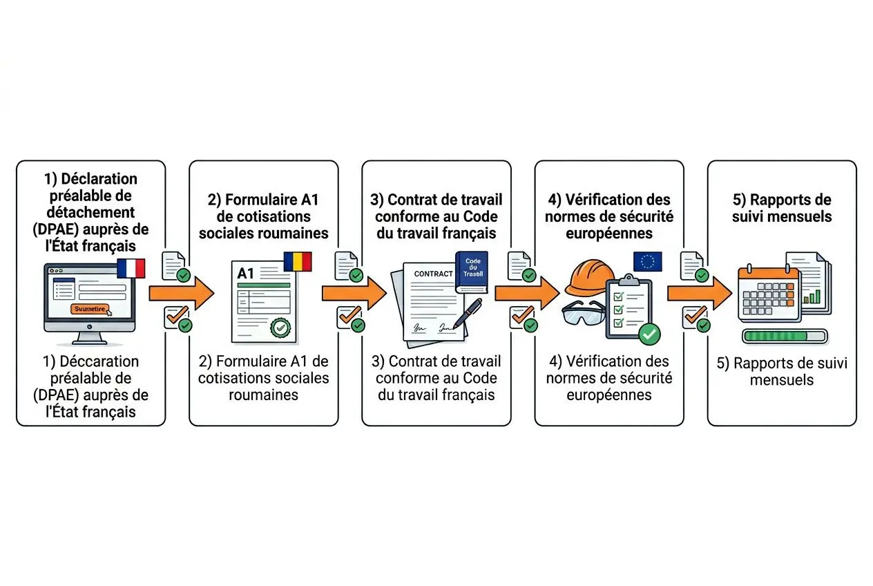 Processus de conformité légale du détachement